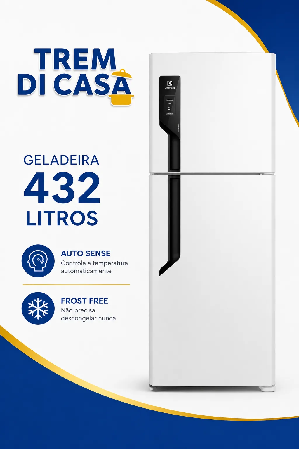 Geladeiras Eletrolux - consultar tamanhos