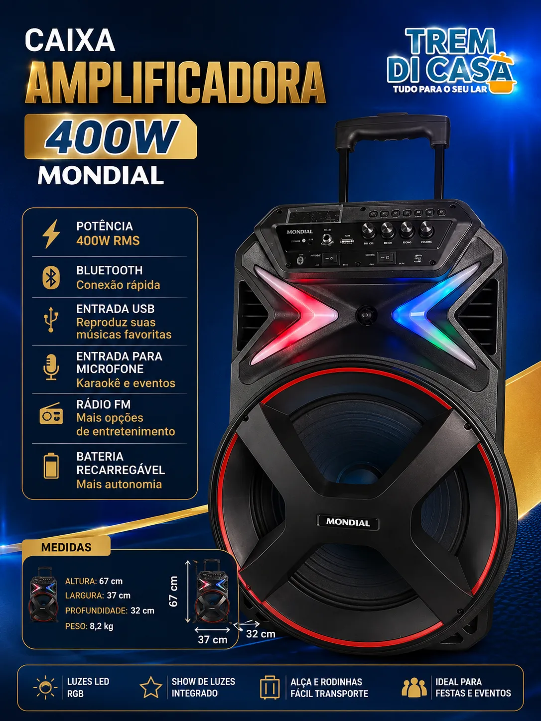 Caixa de Som 400W